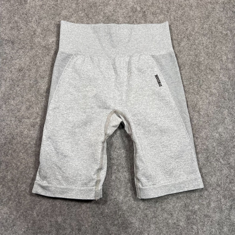 Gymshark Charcoal Grey Marl Flex Bike Activewear Compression Shorts Women Size S